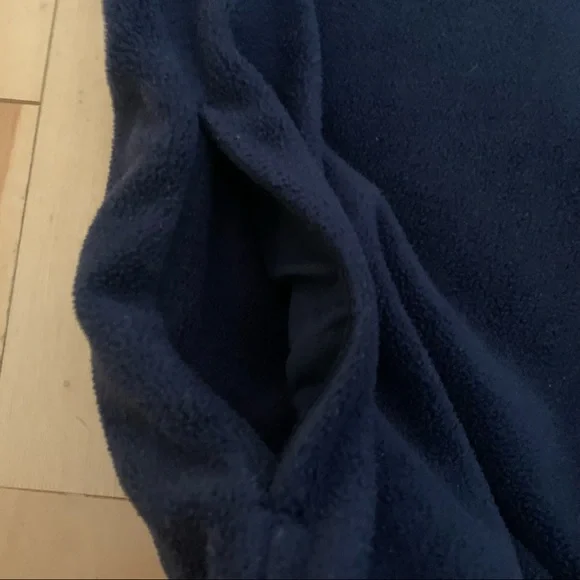 Y2K TOMMY HILFIGER BLUE FLEECE PULLOVER ZIP SWEATER UNISEX M-L - Picture 10 of 10